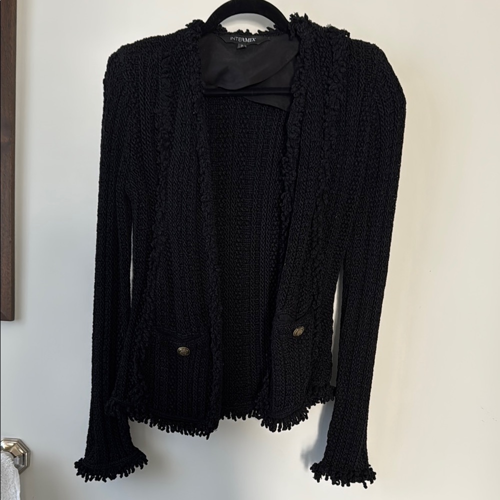 Intermix Black Knit Blazer